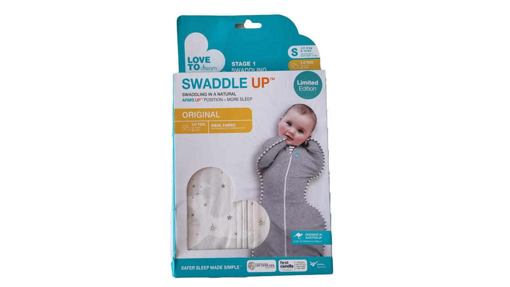 Love To Dream - Swaddle Up Original 1.0 TOG Limited Edition - White Sparkle - SecondGear.me