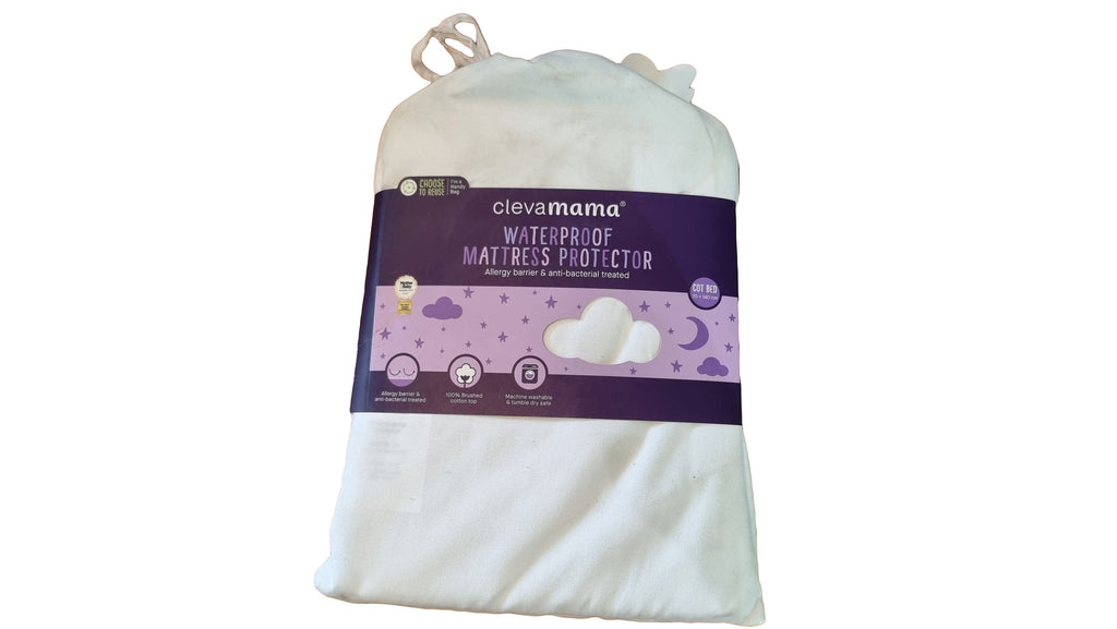 ClevaMama - Brushed Cotton Fitted Waterproof Mattress Protector - SecondGear.me