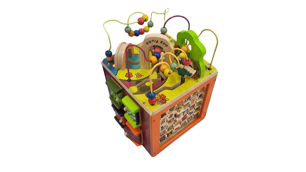 B Toys - Zany Zoo Wooden Activity Cube - SecondGear.me