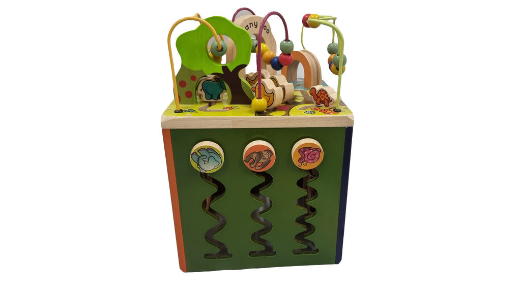 B Toys - Zany Zoo Wooden Activity Cube - SecondGear.me