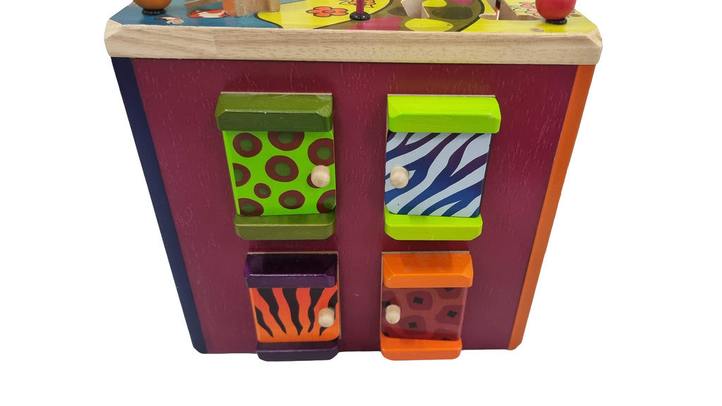 B Toys - Zany Zoo Wooden Activity Cube - SecondGear.me