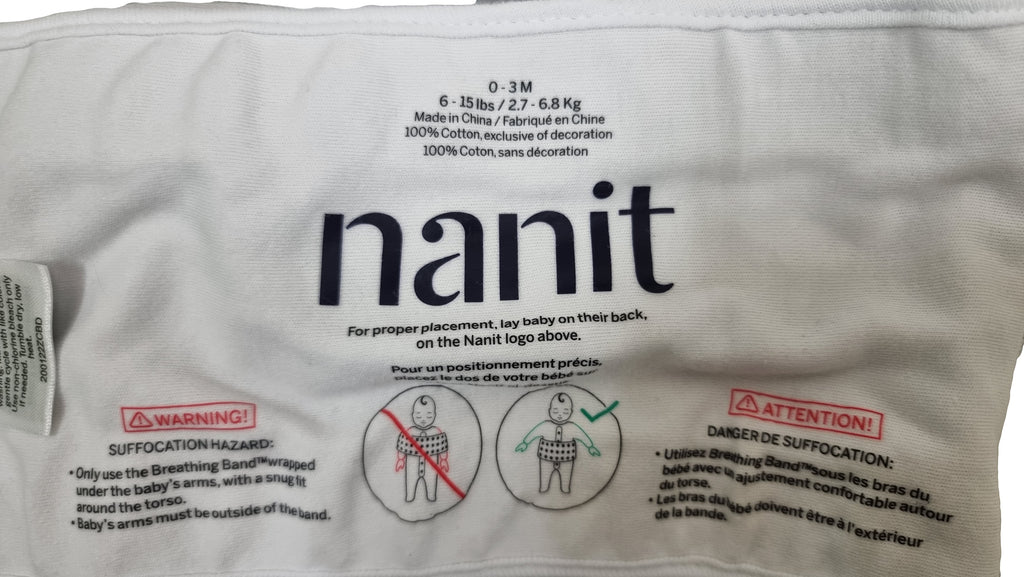 Nanit - Newborn breathwear 3x Small (0-3m) - SecondGear.me